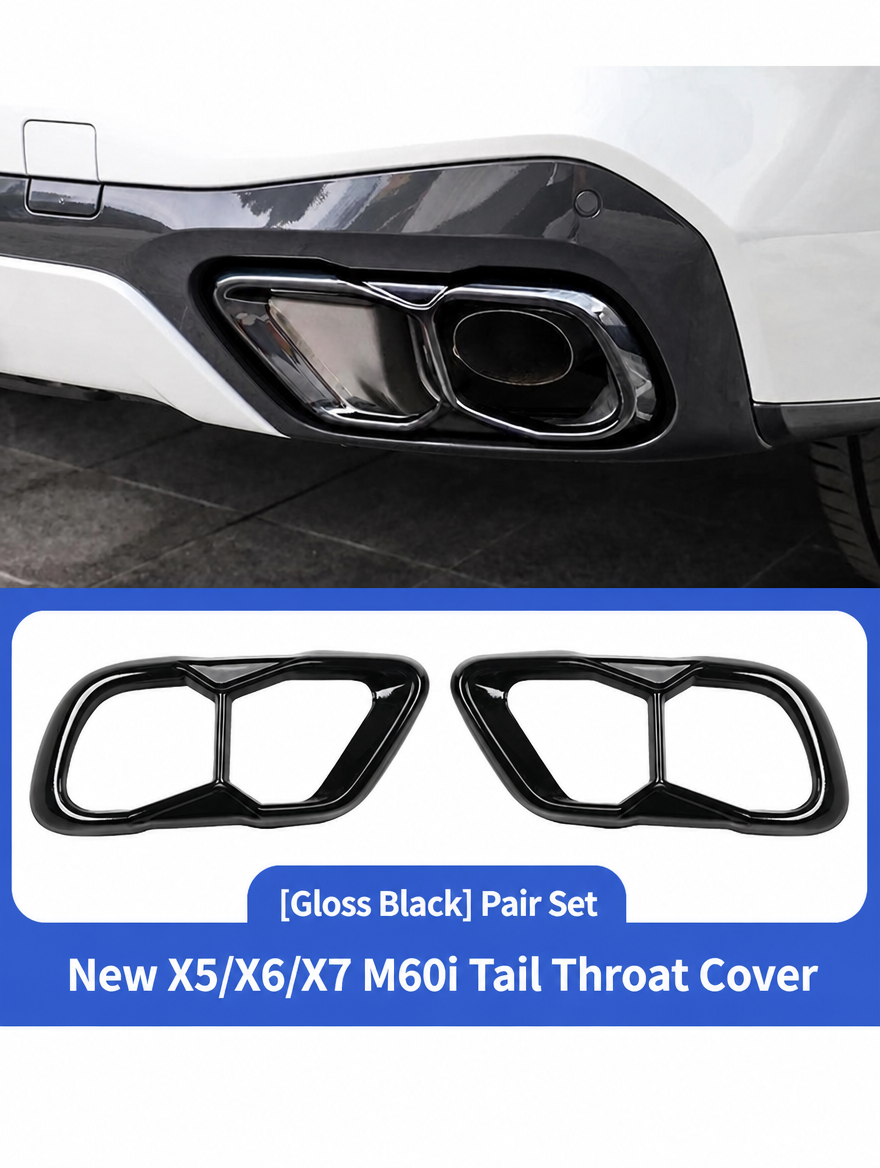 غطاء فتحة العادم الخلفي لـ BMW - طقم تقليم كروم لـ X3/X4/X5/X6/X7