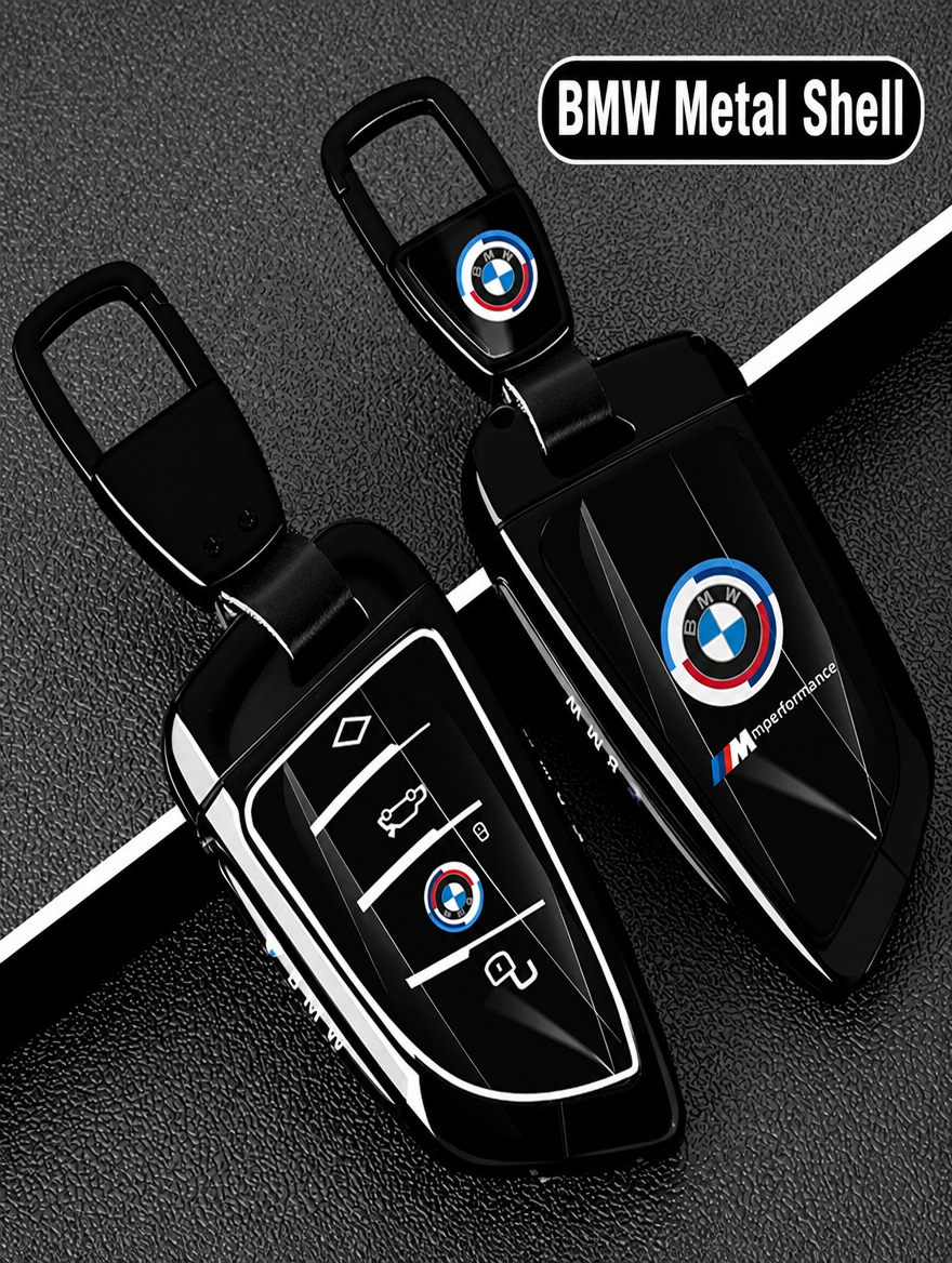 غطاء بطاقة مفتاح BMW - حامل بطاقة معدني بطراز السباق