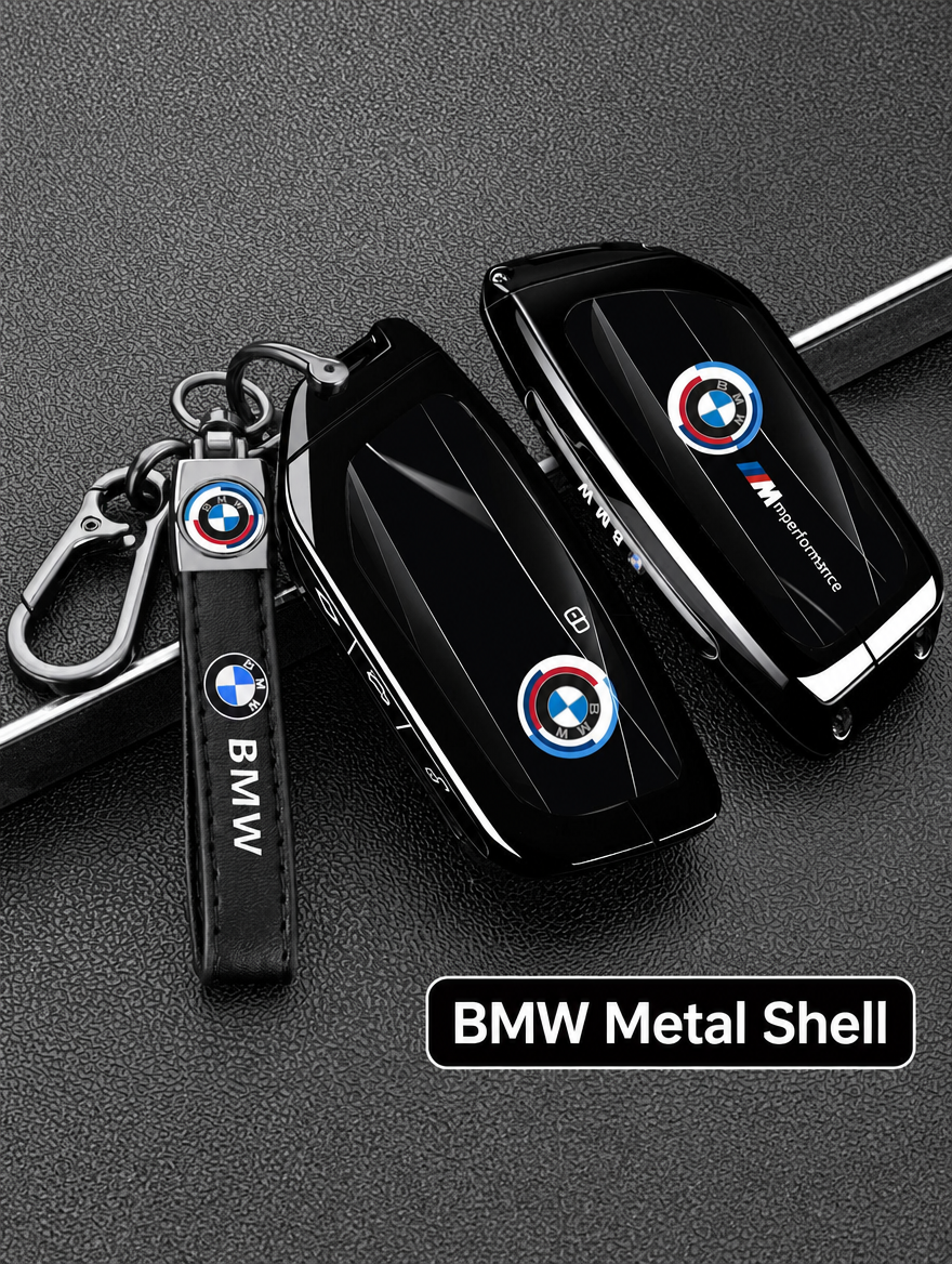 غطاء بطاقة مفتاح BMW - حامل بطاقة معدني بطراز السباق