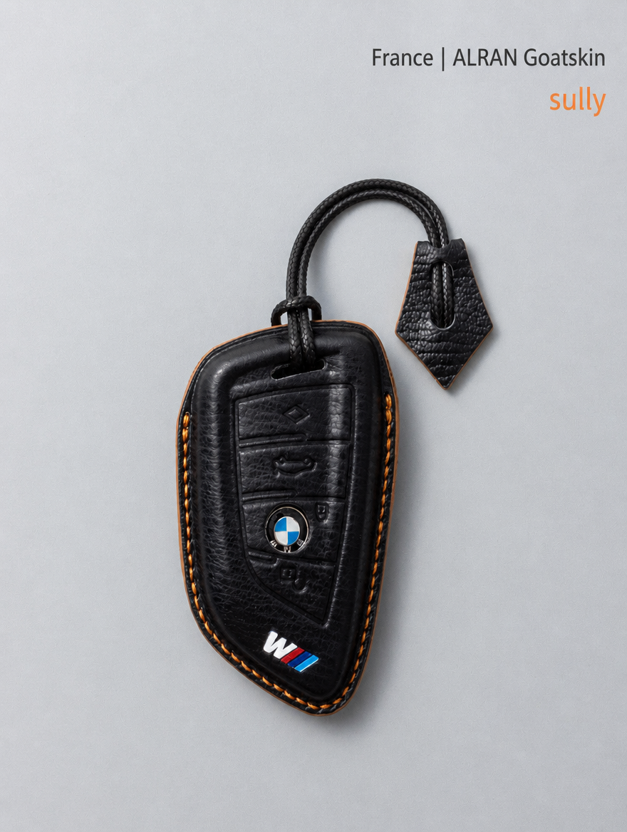 Кожаный чехол для ключа BMW — чехол из овчины с пряжкой