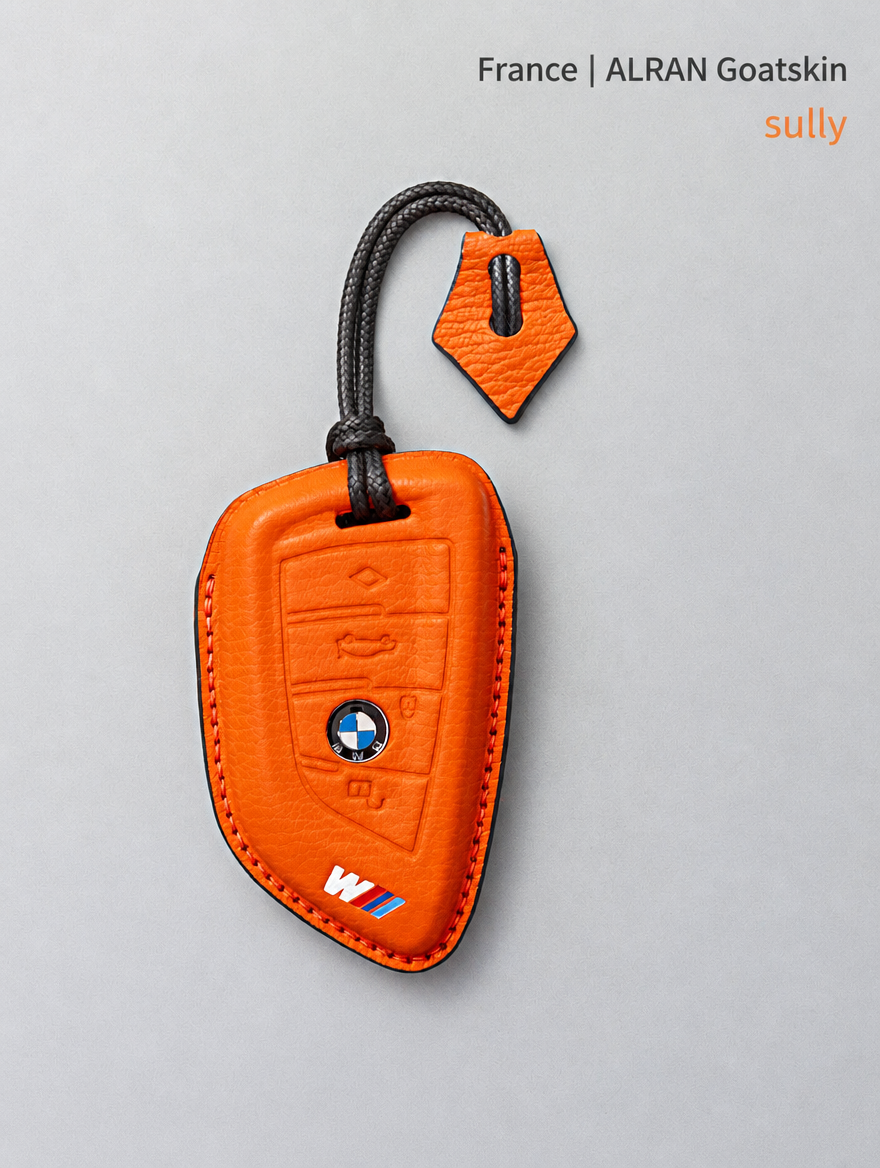 Кожаный чехол для ключа BMW — чехол из овчины с пряжкой