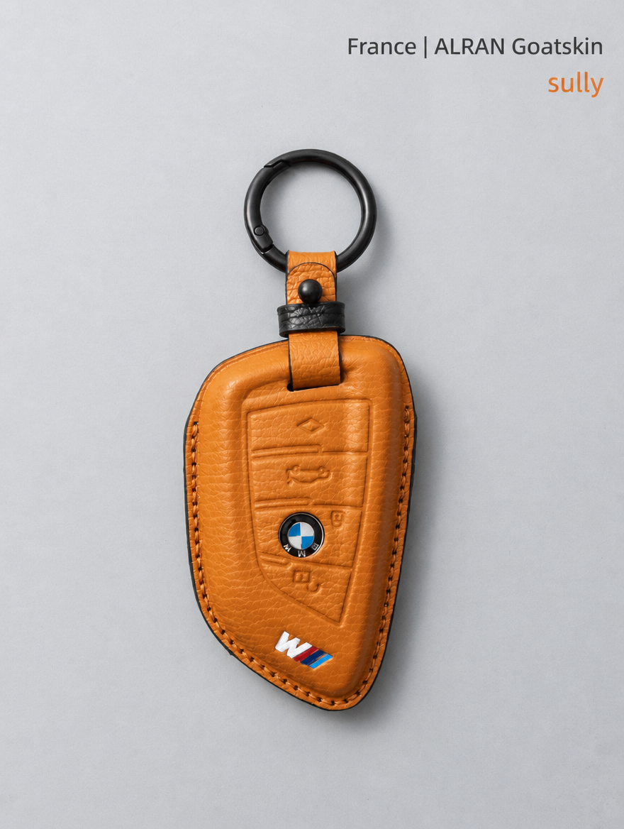 Кожаный чехол для ключа BMW — чехол из овчины с пряжкой
