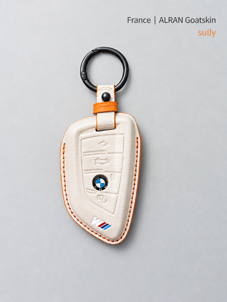Кожаный чехол для ключа BMW — чехол из овчины с пряжкой