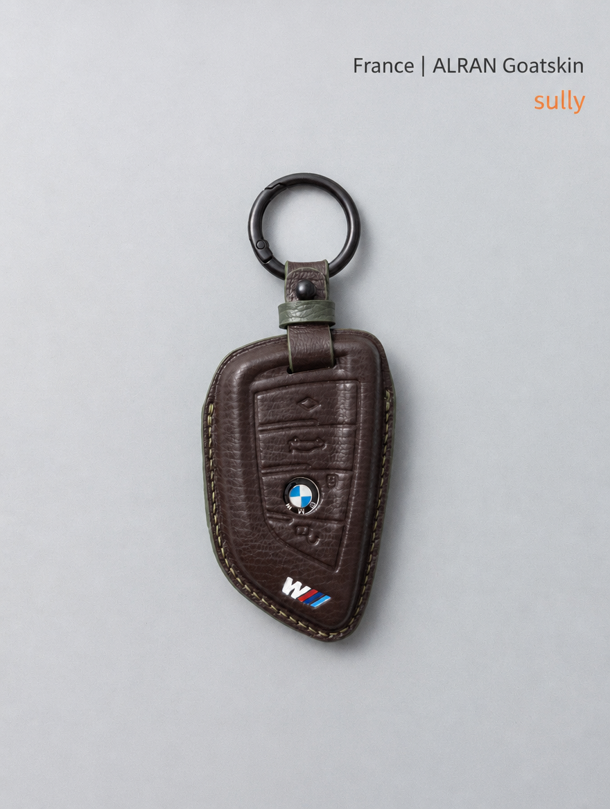 Кожаный чехол для ключа BMW — чехол из овчины с пряжкой