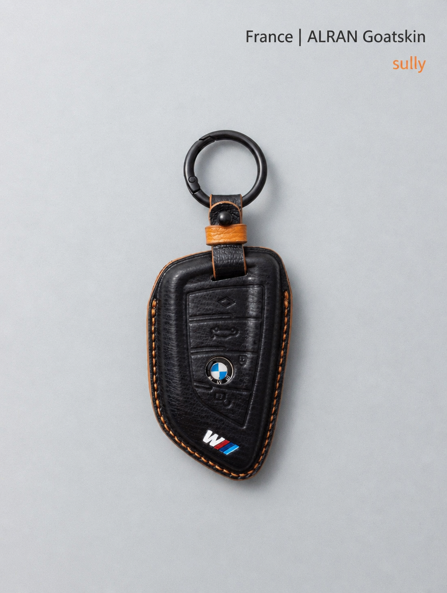 Кожаный чехол для ключа BMW — чехол из овчины с пряжкой