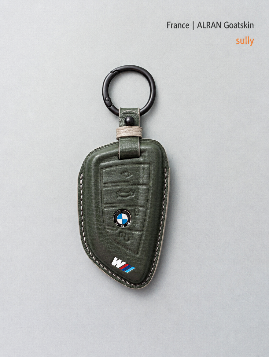 Кожаный чехол для ключа BMW — чехол из овчины с пряжкой