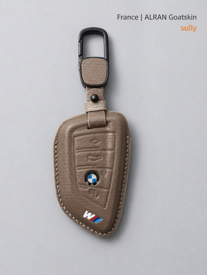 Кожаный чехол для ключа BMW — чехол из овчины с пряжкой