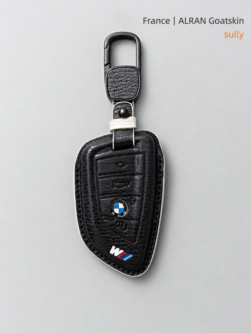 Кожаный чехол для ключа BMW — чехол из овчины с пряжкой