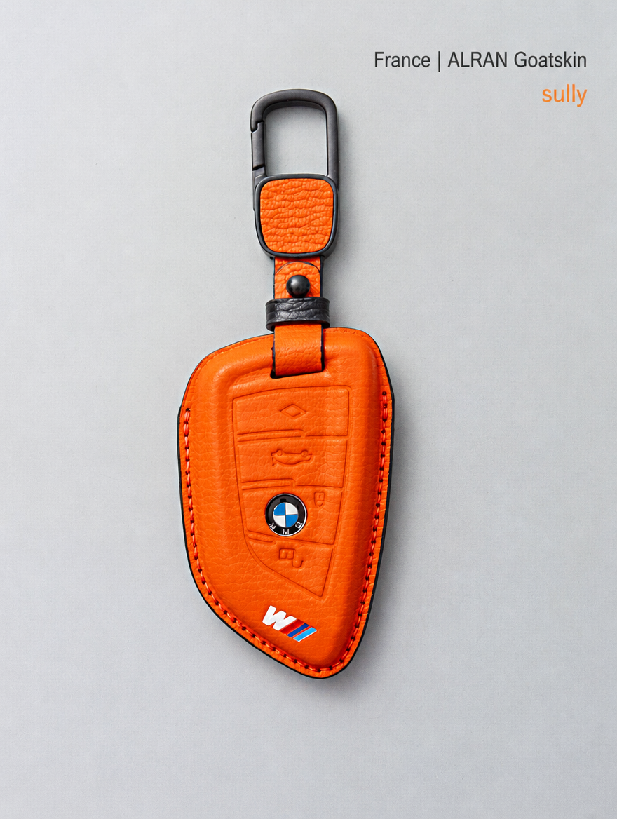 Кожаный чехол для ключа BMW — чехол из овчины с пряжкой