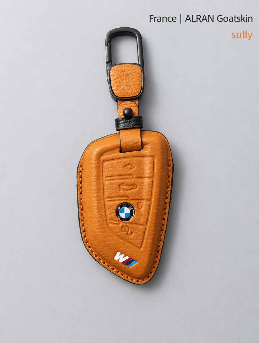 Кожаный чехол для ключа BMW — чехол из овчины с пряжкой