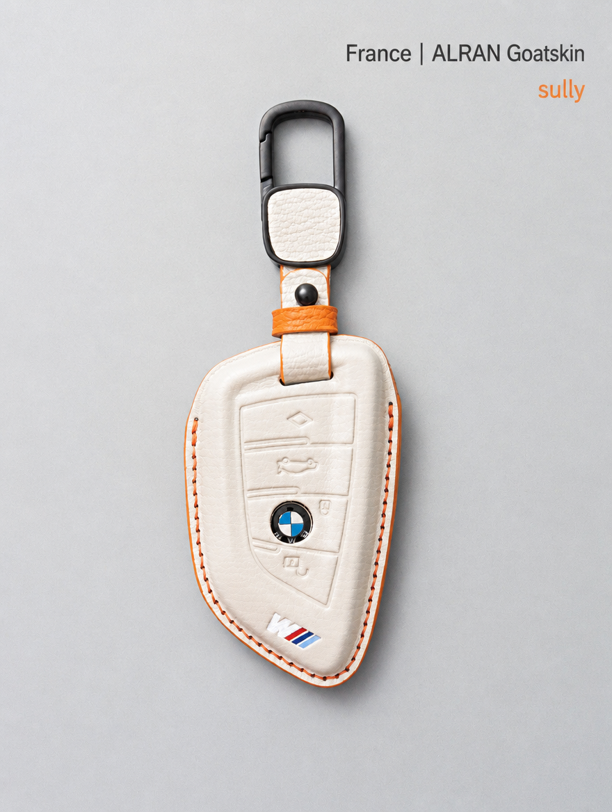 Кожаный чехол для ключа BMW — чехол из овчины с пряжкой