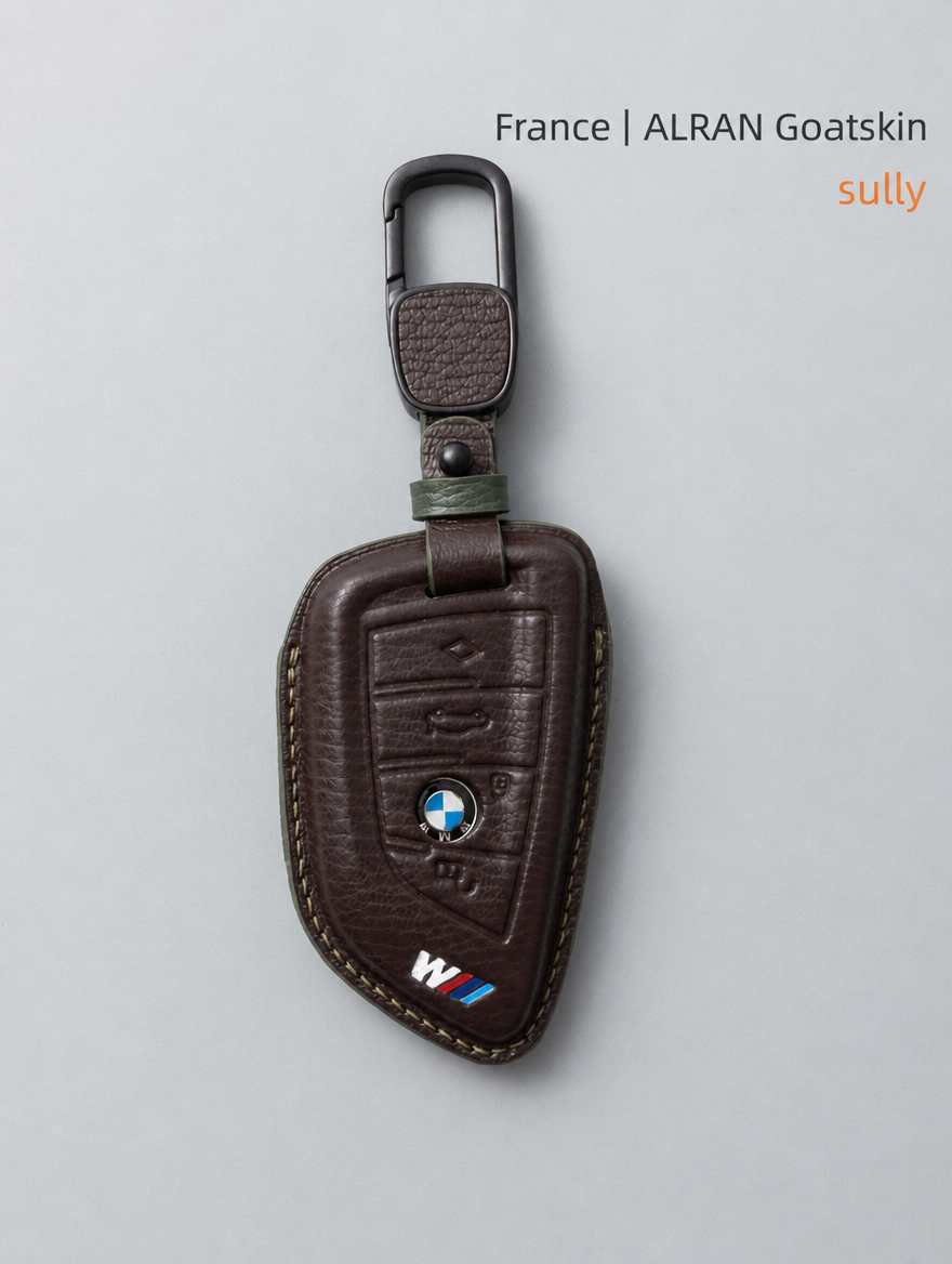 Кожаный чехол для ключа BMW — чехол из овчины с пряжкой