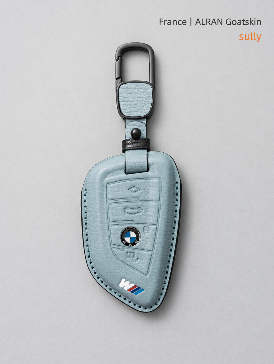 Кожаный чехол для ключа BMW — чехол из овчины с пряжкой