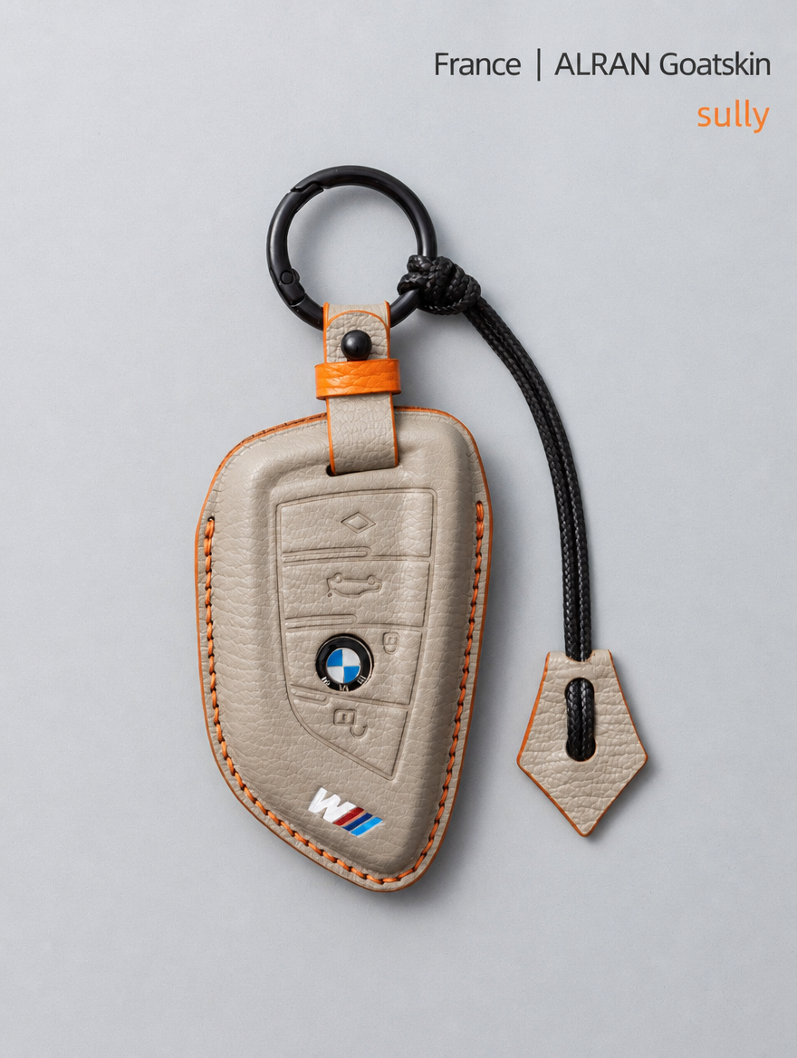 Кожаный чехол для ключа BMW — чехол из овчины с пряжкой