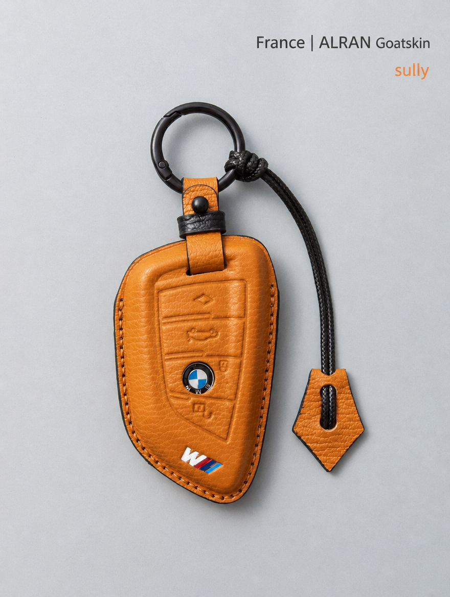 Кожаный чехол для ключа BMW — чехол из овчины с пряжкой
