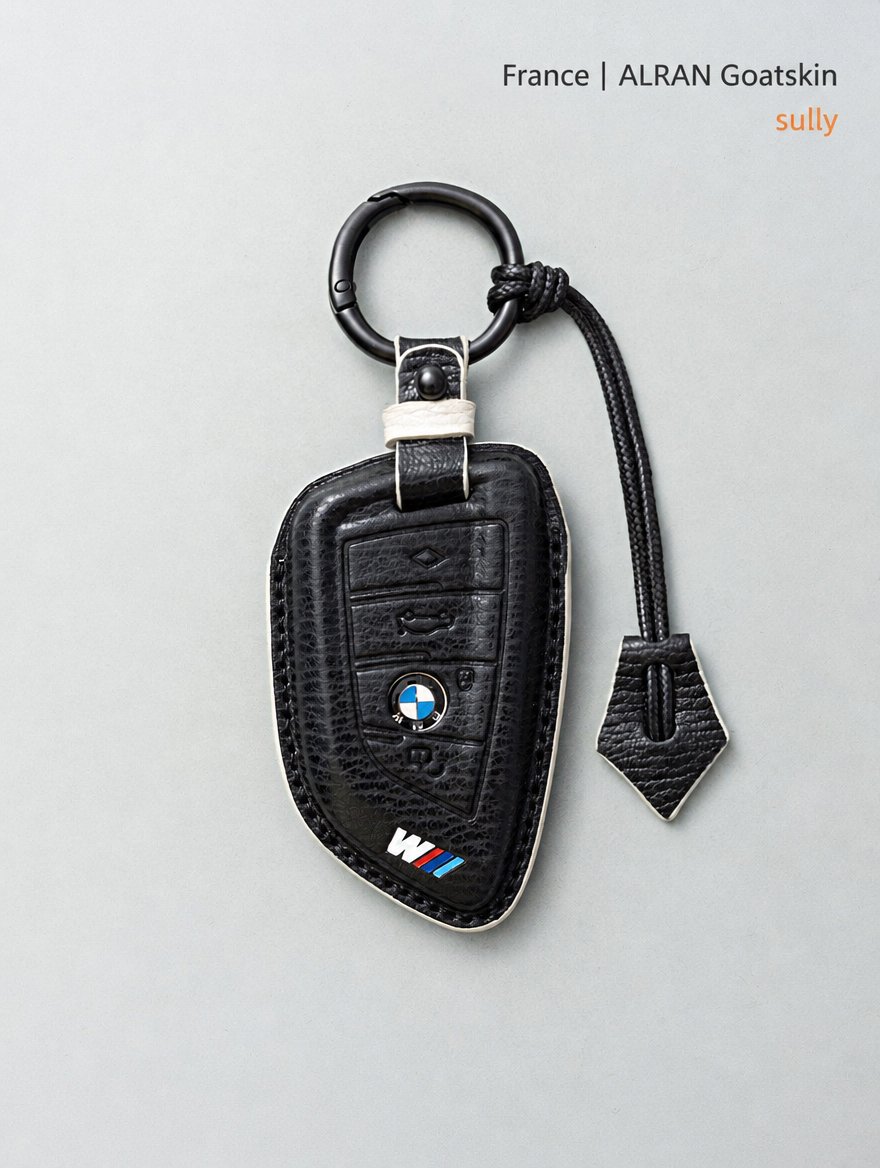 Кожаный чехол для ключа BMW — чехол из овчины с пряжкой