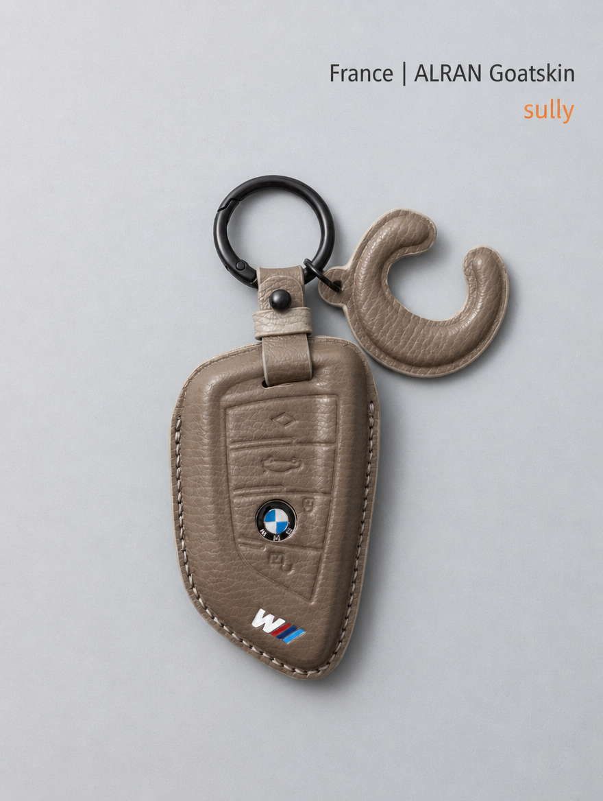 Кожаный чехол для ключа BMW — чехол из овчины с пряжкой