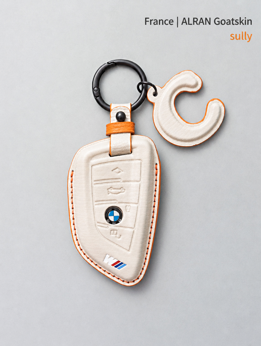 Кожаный чехол для ключа BMW — чехол из овчины с пряжкой