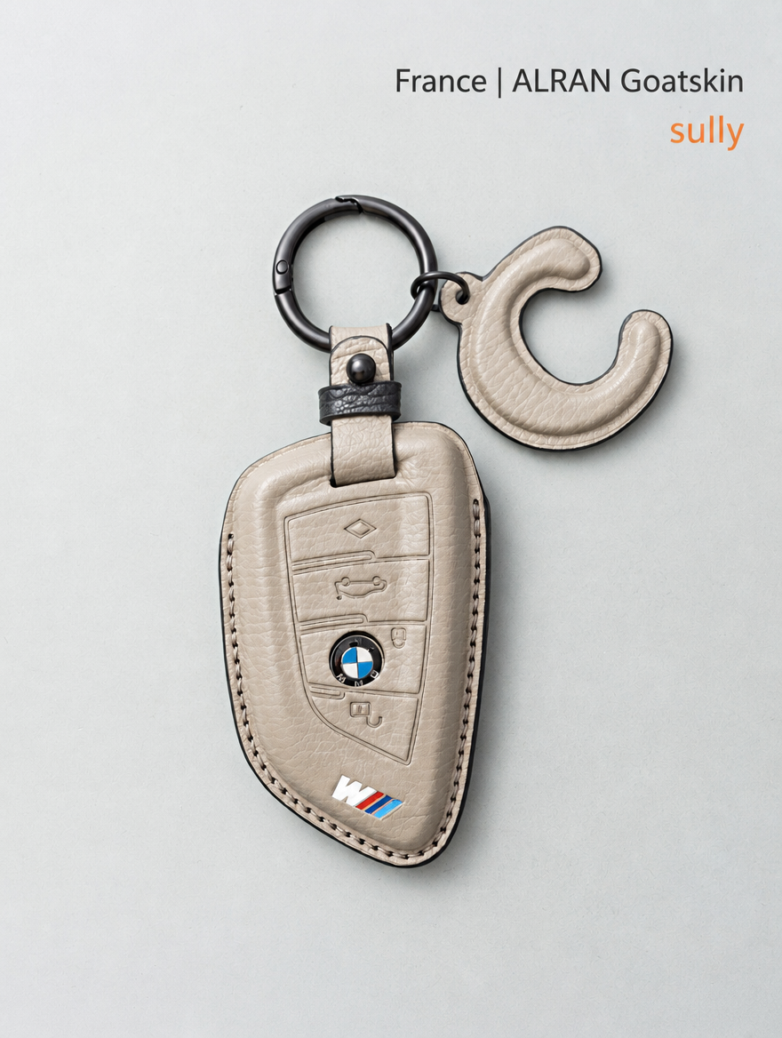 Кожаный чехол для ключа BMW — чехол из овчины с пряжкой