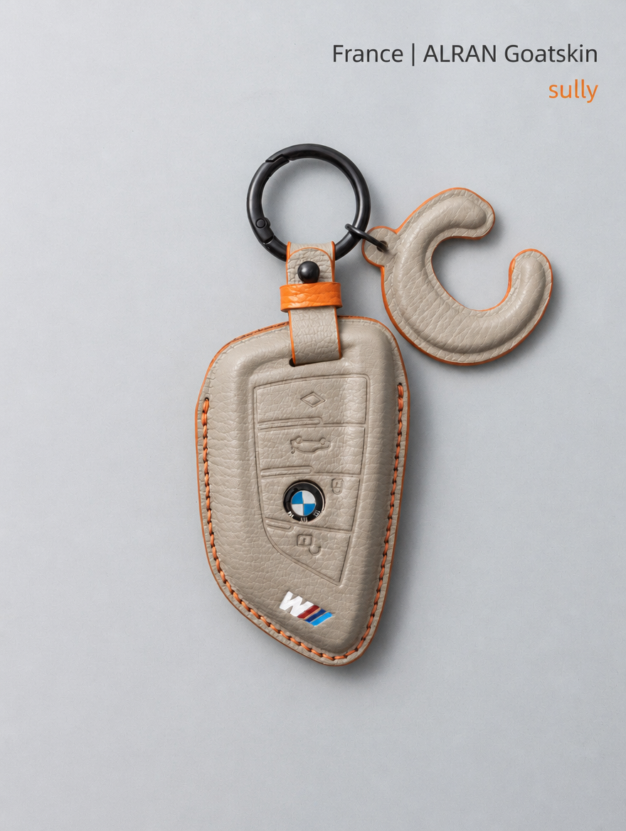 Кожаный чехол для ключа BMW — чехол из овчины с пряжкой