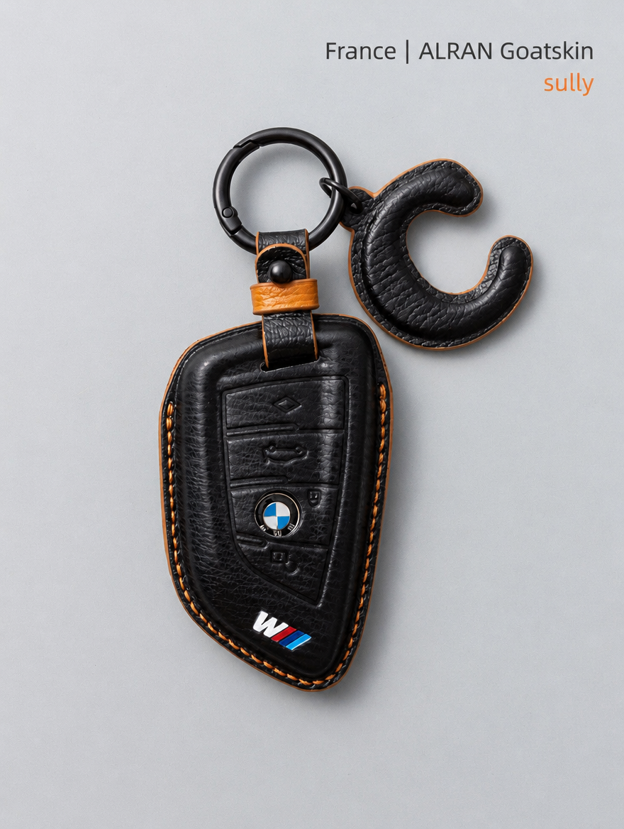 Кожаный чехол для ключа BMW — чехол из овчины с пряжкой