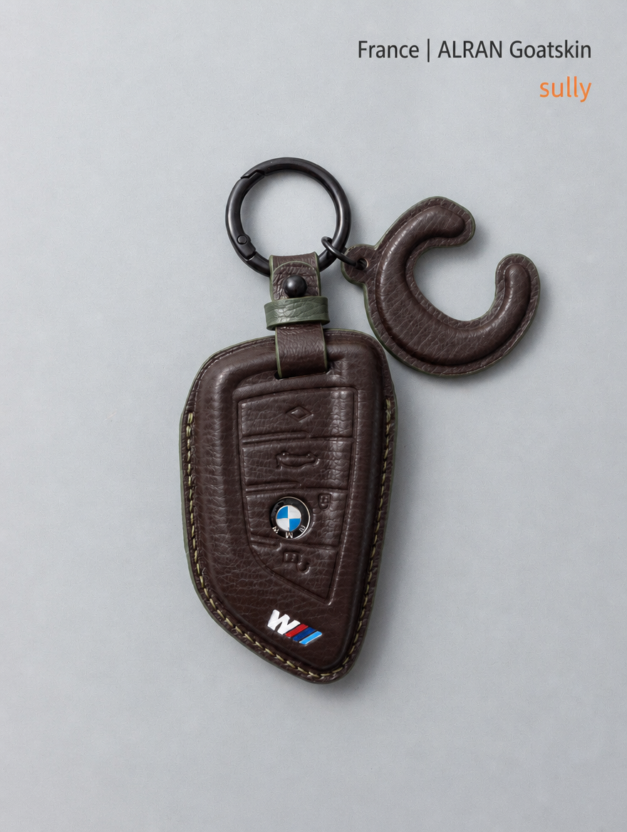 Кожаный чехол для ключа BMW — чехол из овчины с пряжкой