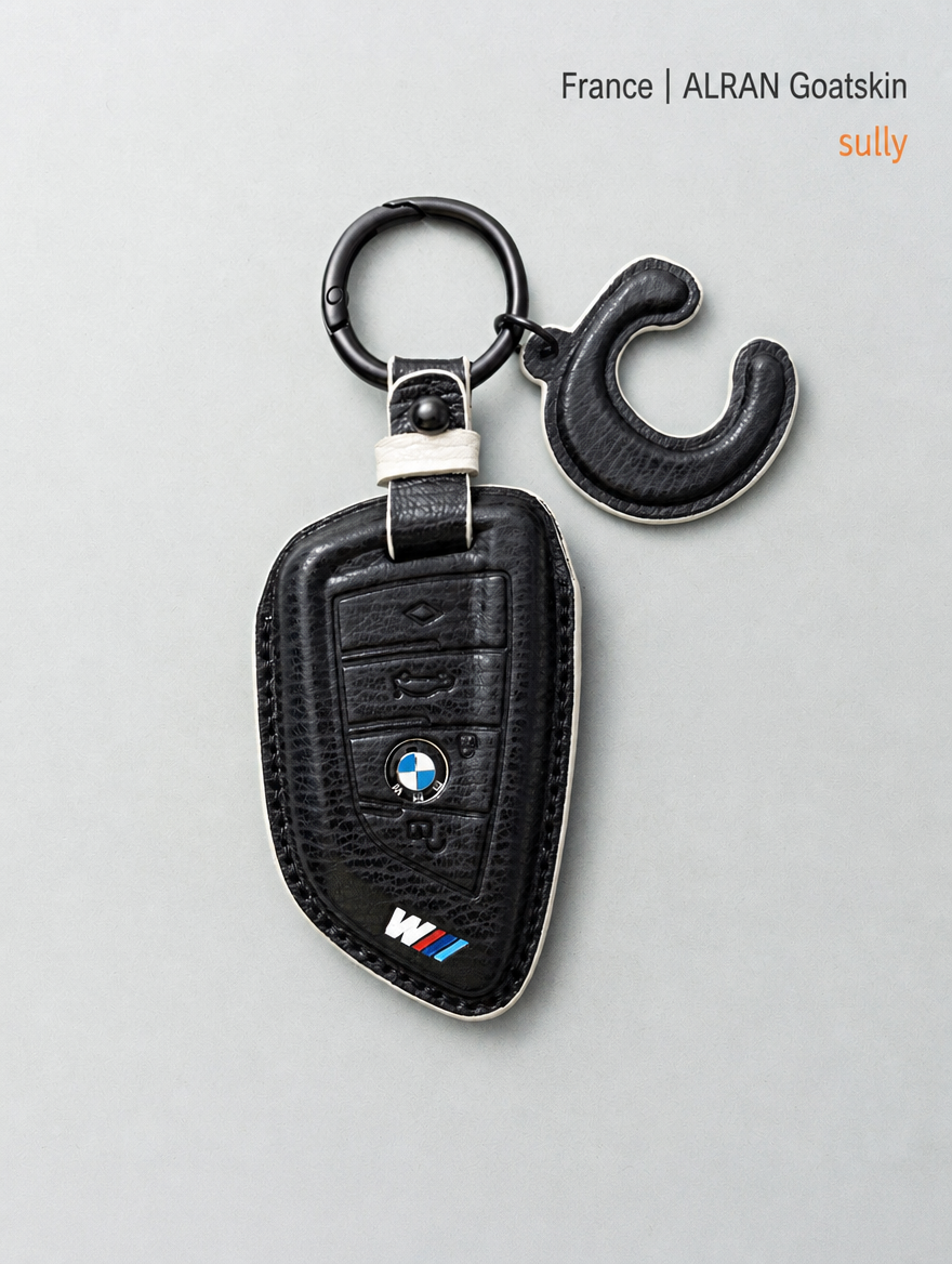 Кожаный чехол для ключа BMW — чехол из овчины с пряжкой