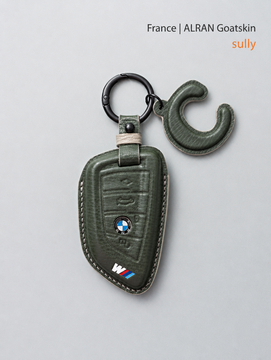 Кожаный чехол для ключа BMW — чехол из овчины с пряжкой