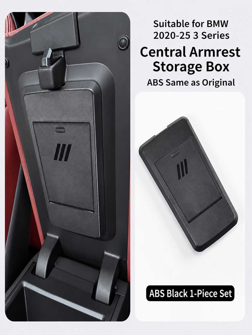 BMW 3 & 4 Series Armrest Storage Box & Wireless Charging Cup Coaster