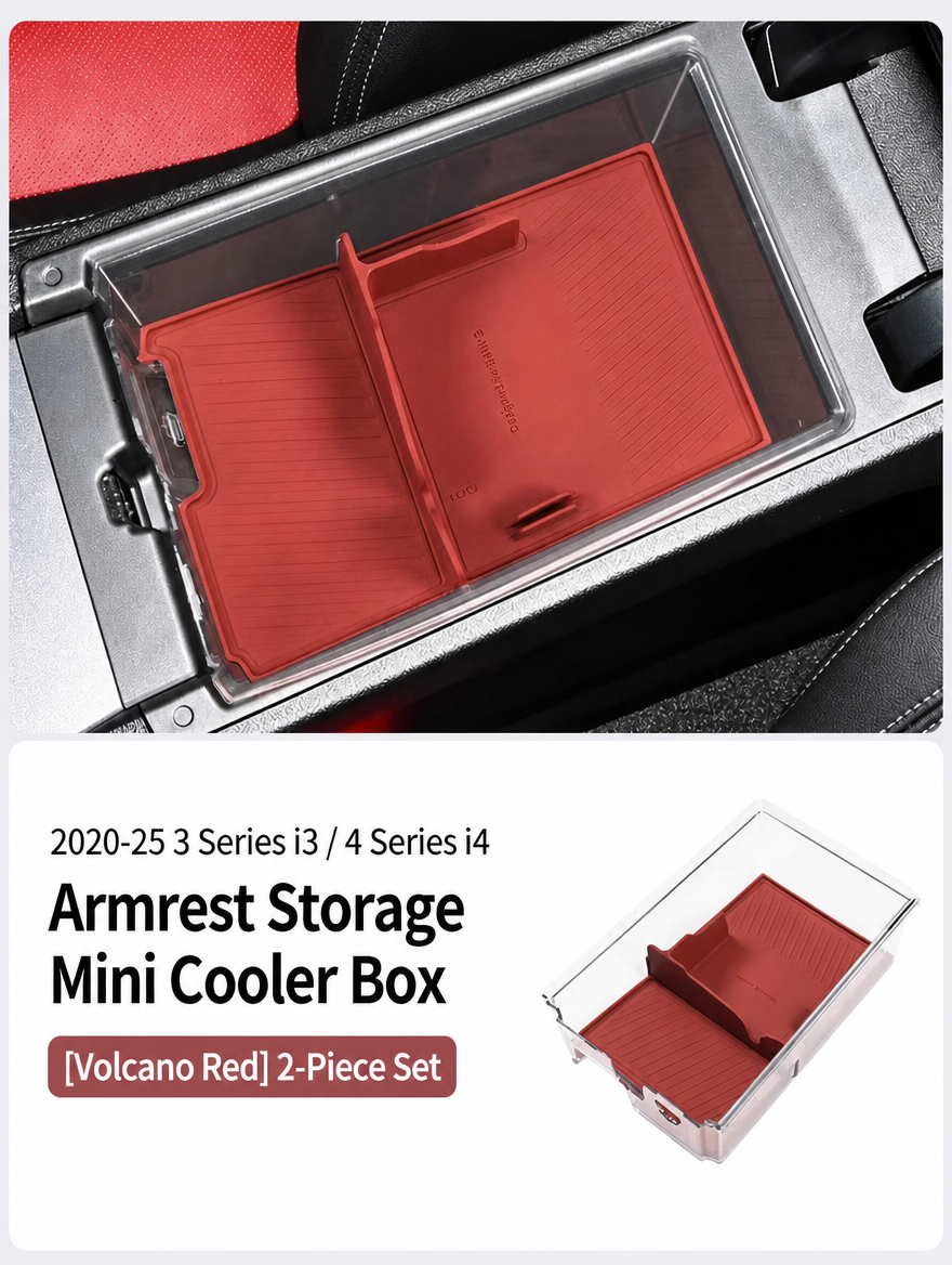 BMW 3 & 4 Series Armrest Storage Box & Wireless Charging Cup Coaster