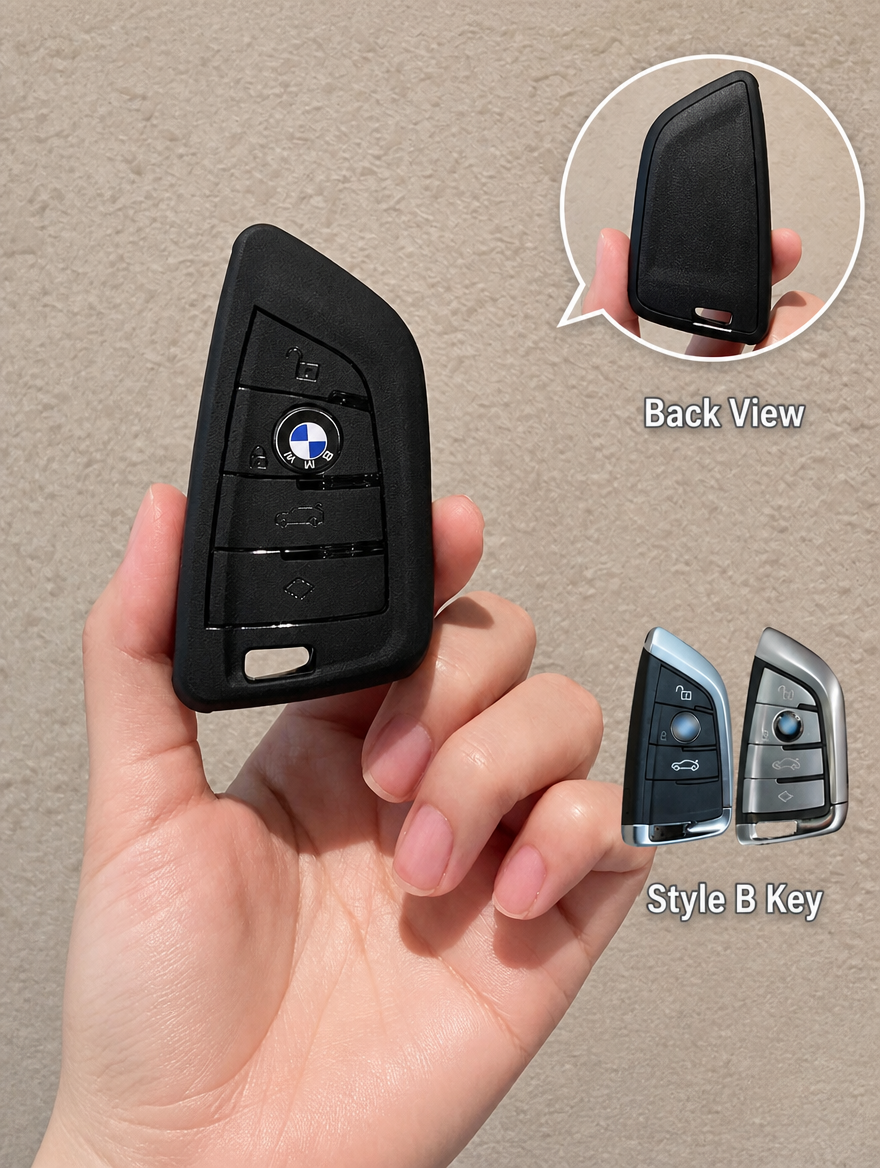 غطاء سيليكون لمفتاح BMW مع سلسلة مفاتيح