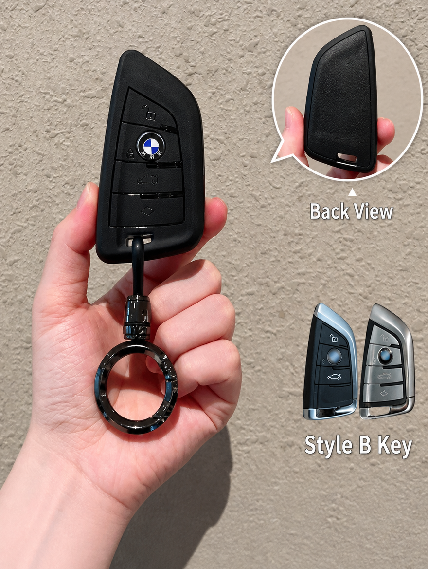 غطاء سيليكون لمفتاح BMW مع سلسلة مفاتيح