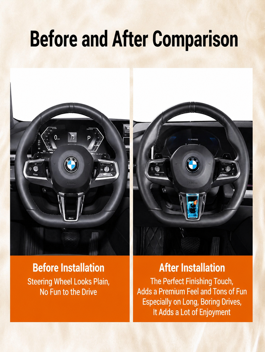 BMW Steering Wheel Liquid Ornament