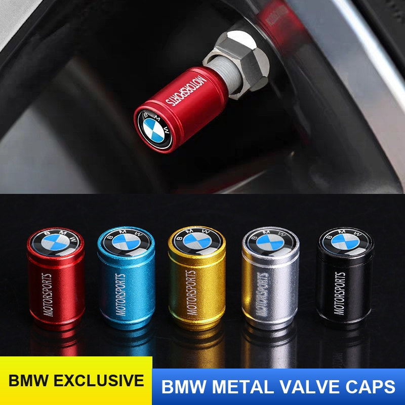 BMW Metal Tire Valve Stem Caps – Set of 4