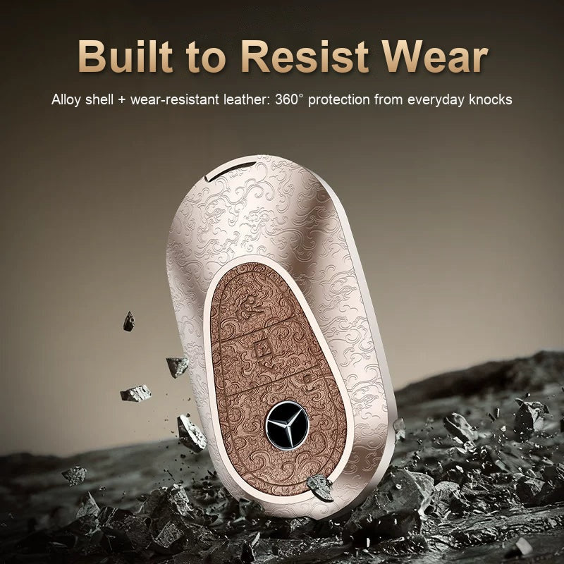 Wear-resistant alloy Mercedes key case, 360 degree protection