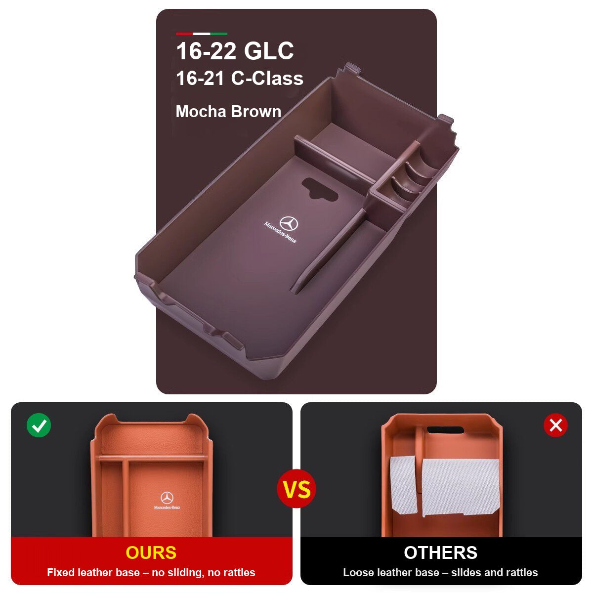 Mercedes-Benz armrest storage box color and model option
