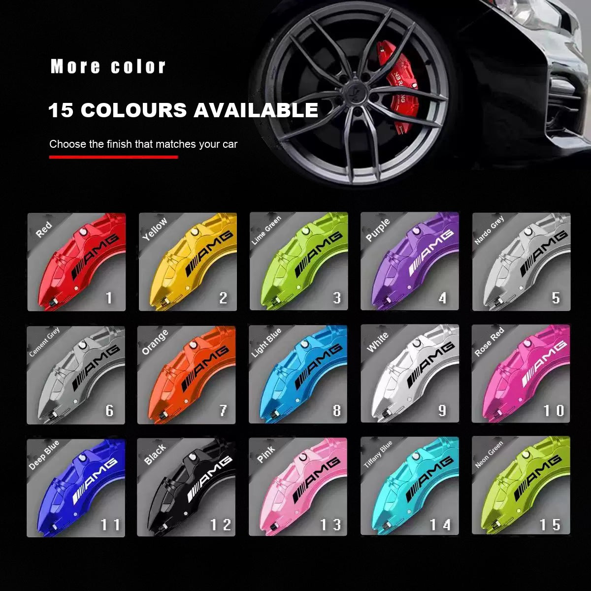 Mercedes-Benz AMG caliper covers – 15 colour options
