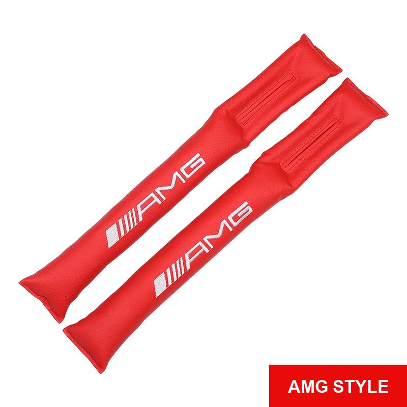 Mercedes-Benz AMG embroidered seat gap filler pair in red