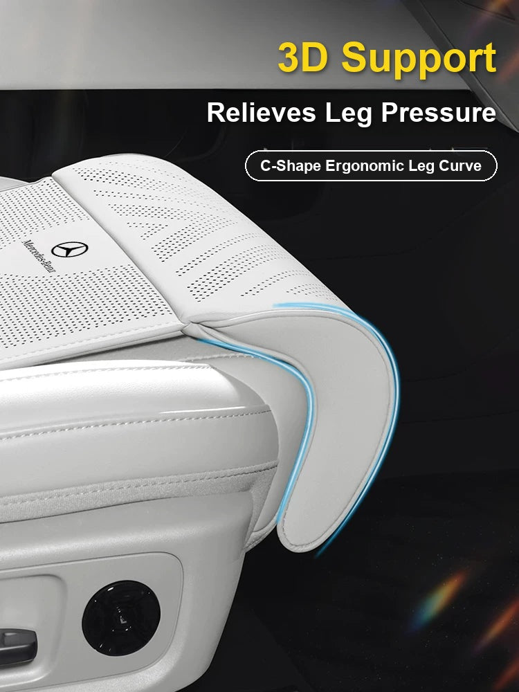 C-shape ergonomic leg support curve of the Mercedes-Benz seat cushion