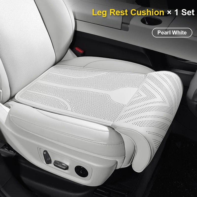 No logo seat cushion with leg rest – Pearl White, 1 set