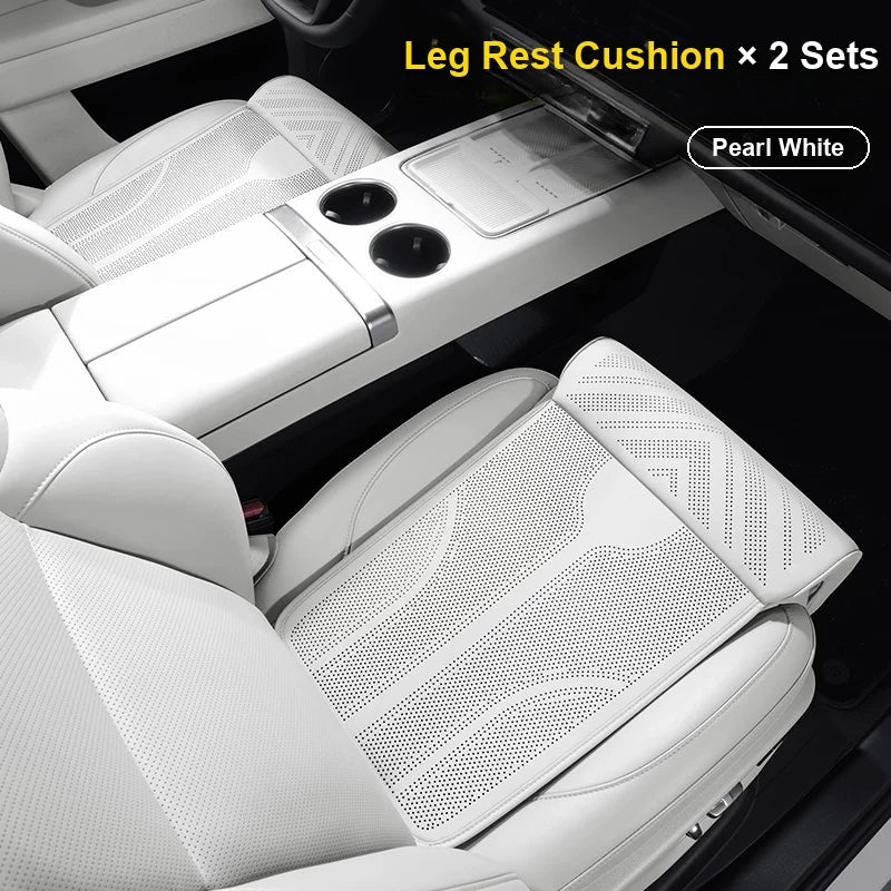 No logo seat cushion with leg rest – Pearl White, 2 sets