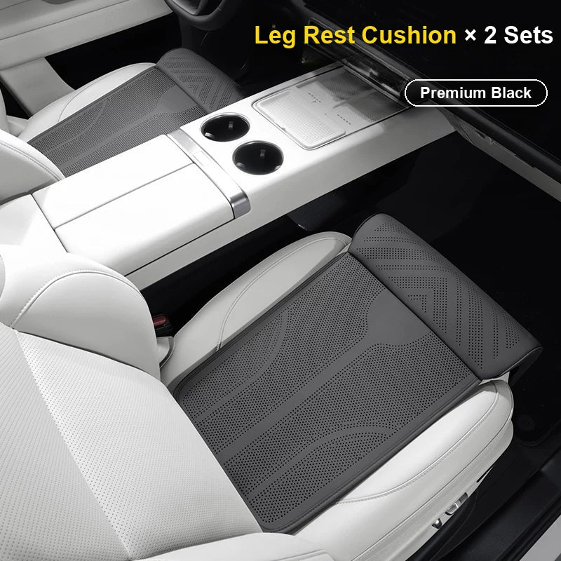No logo seat cushion with leg rest – Premium Black, 2 sets