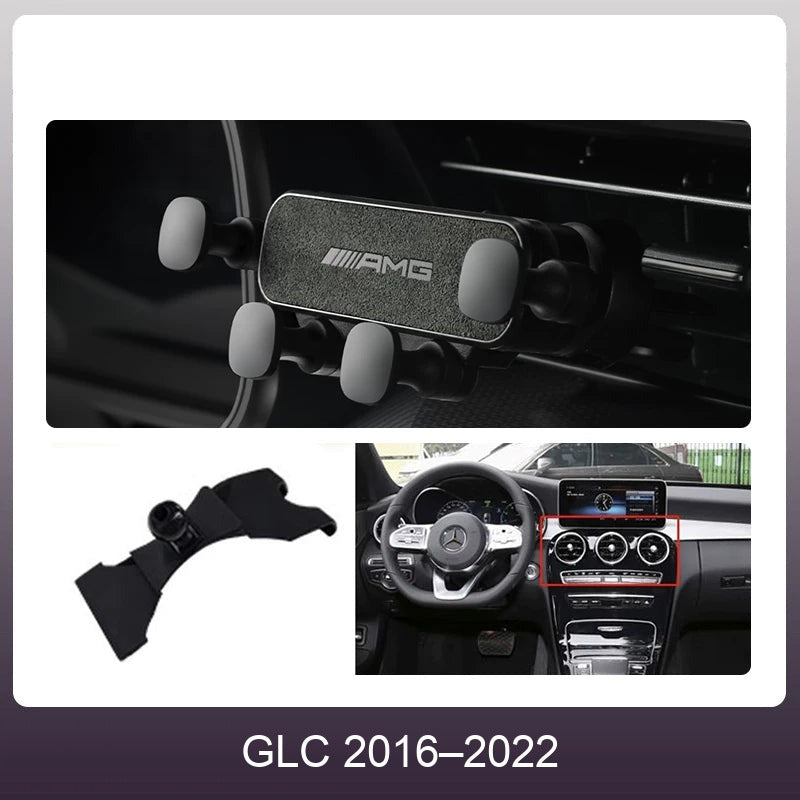 Mercedes suede phone holder Carbon Gray – GLC 2016–2022