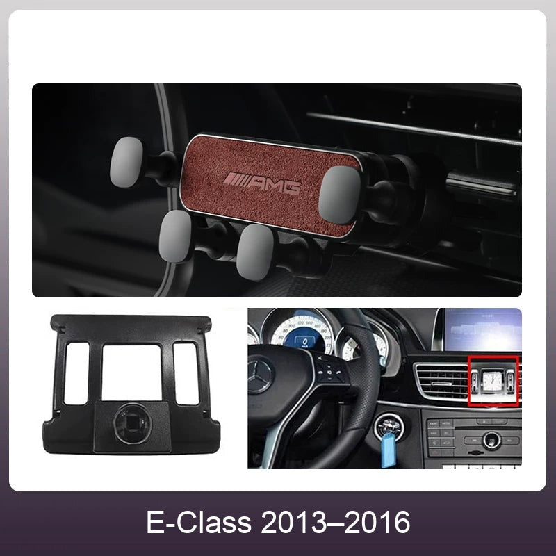 Mercedes suede phone holder Wine Red – E-Class 2013–2016