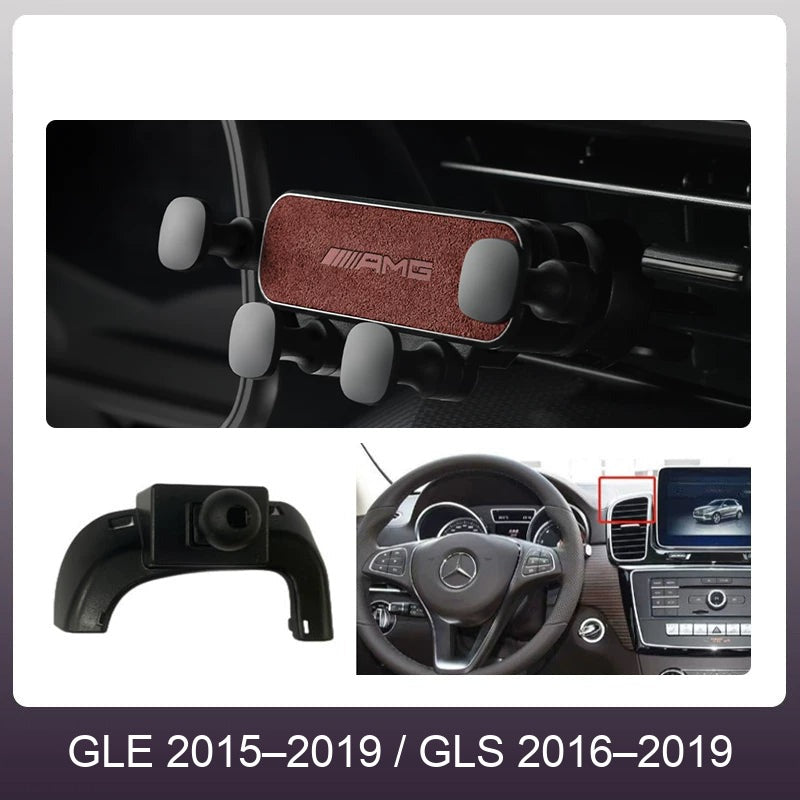 Mercedes suede phone holder Wine Red – GLE 2015–2019 / GLS 2016–2019