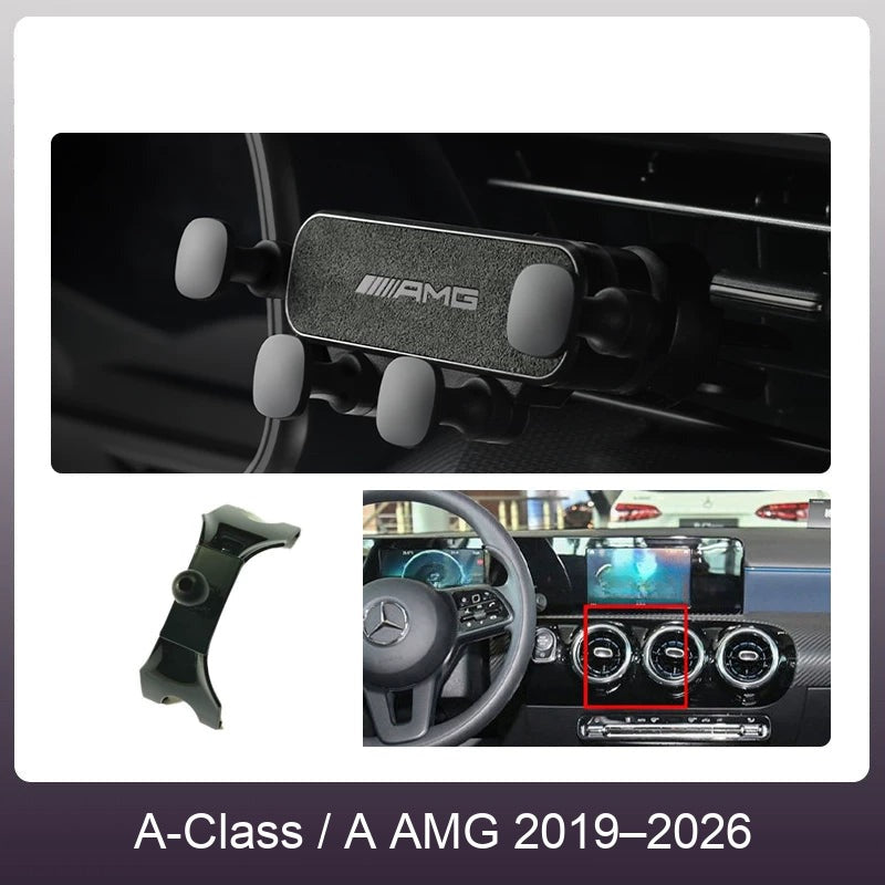 Mercedes suede phone holder Carbon Gray – A-Class / A AMG 2019–2026