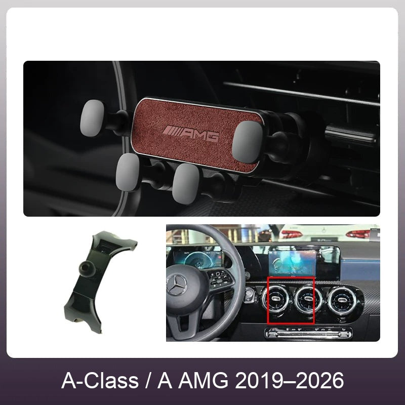 Mercedes suede phone holder Wine Red – A-Class / A AMG 2019–2026