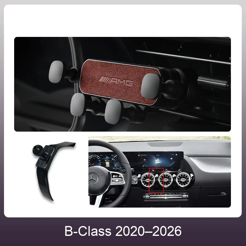 Mercedes suede phone holder Wine Red – B-Class 2020–2026