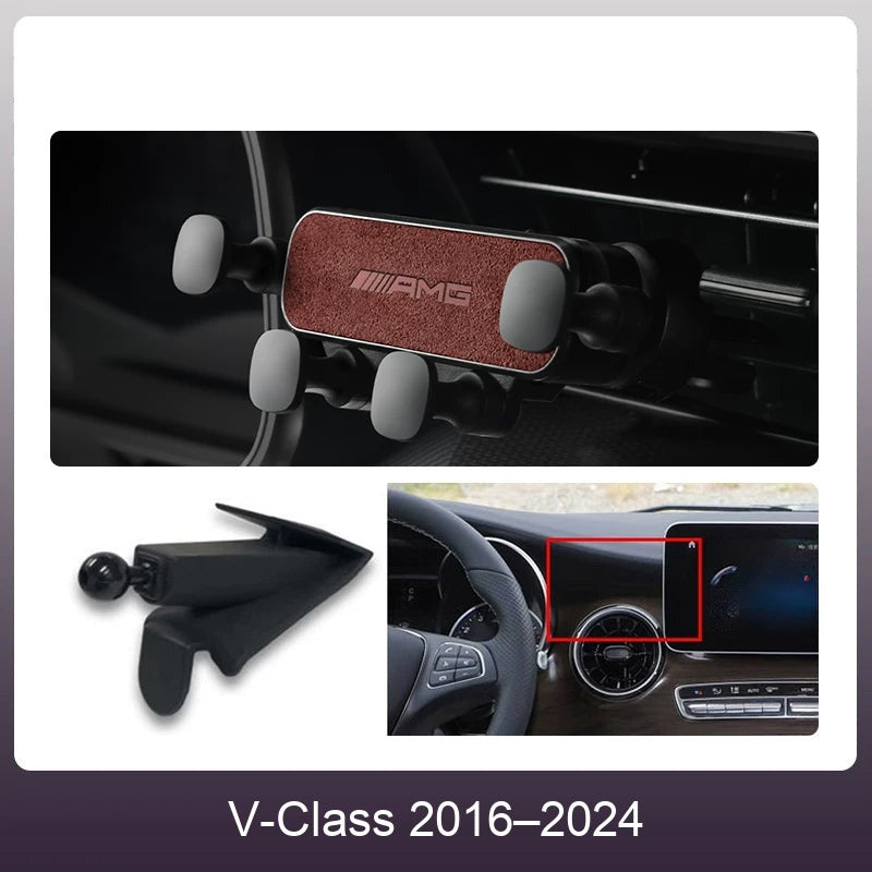 Mercedes suede phone holder Wine Red – V-Class 2016–2024