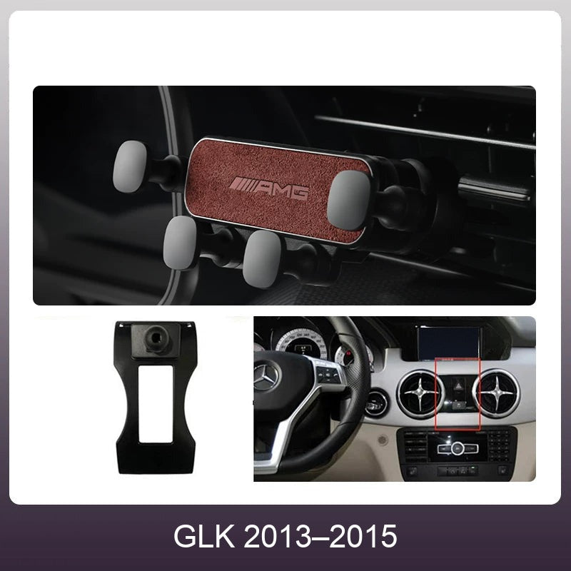 Mercedes suede phone holder Wine Red – GLK 2013–2015